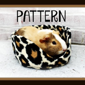 PATTERN - Tutorial - Animal Bed (2 sizes) - Instant download - Sewing - Minky - Fleece - Guinea Pig - Small animal Bed - Tea Cup