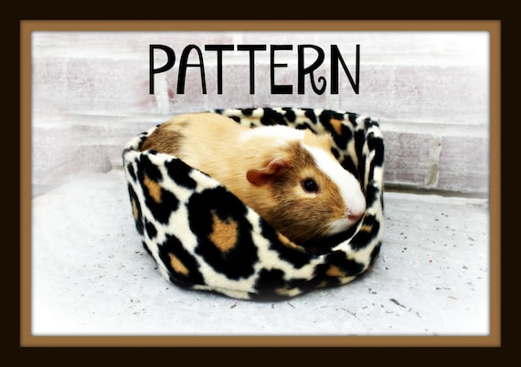 PATTERN Tutorial Animal Bed 2 sizes Instant download Sewing Minky Fleece Guinea Pig Small animal Bed Tea Cup