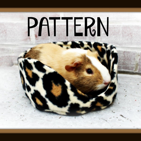 PATTERN - Tutorial - Animal Bed (2 sizes) - Instant download - Sewing - Minky - Fleece - Guinea Pig - Small animal Bed - Tea Cup