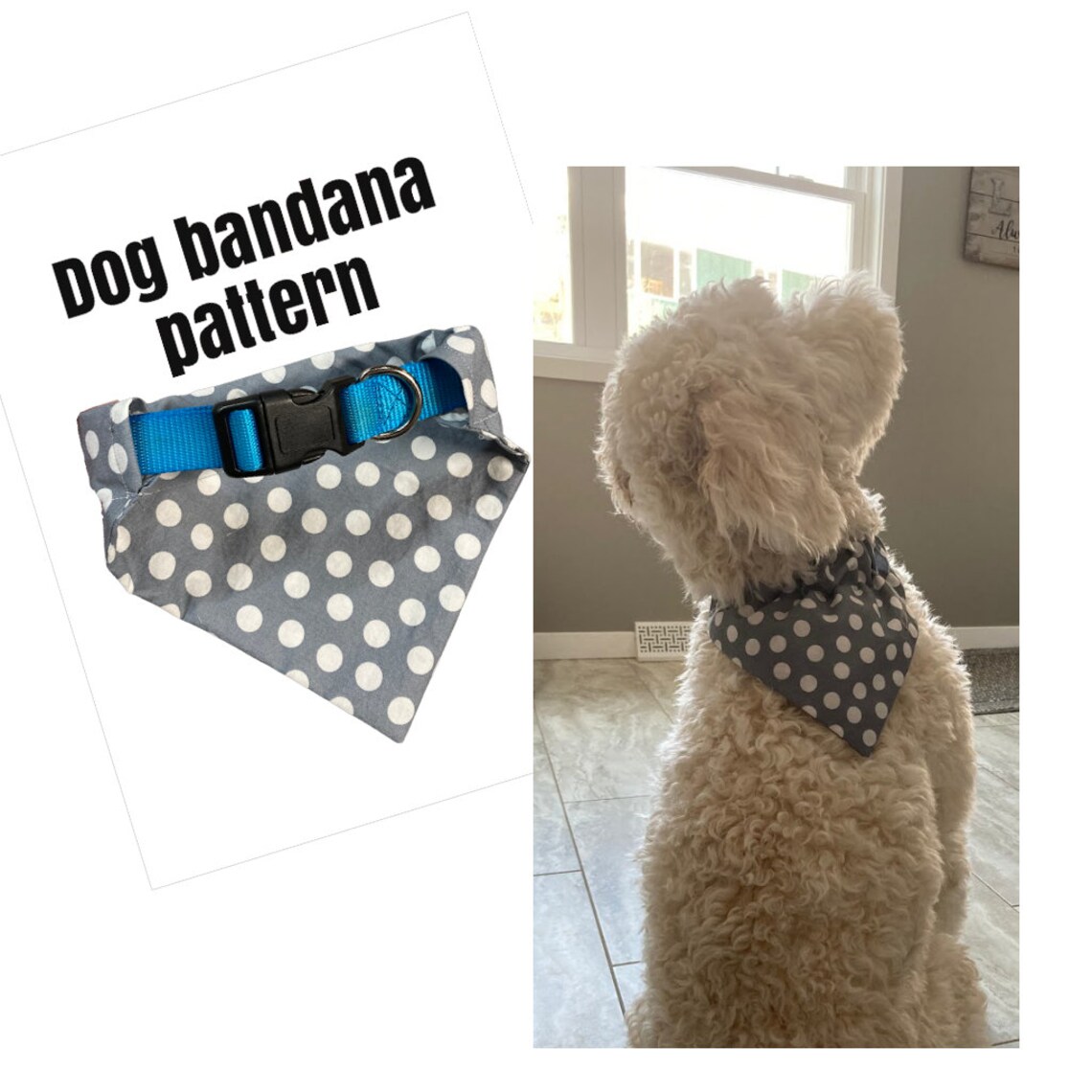 PDF Pattern/tutorial Over the Collar Dog Bandana X4 Sizes - Etsy