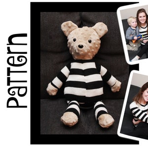 PDF PATTERN - Memory Bear - Instant download - DIY Bear from loved one&#39;s shirt -