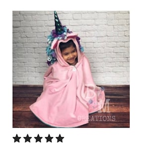 Unicorn Poncho -Car Seat poncho- 5 sizes- PDF PATTERN - Instant download - Poncho -Carseat  - Baby/Toddler/Youth S/Youth M/Youth L/Adult