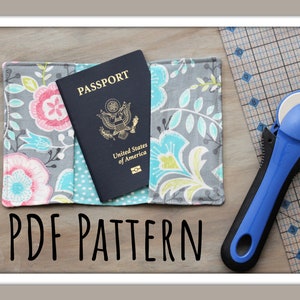 PDF Tutorial - Passport Holder - Sewing Tutorial - Passport Case - Easy - DIY Travel Case