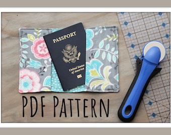 PDF Tutorial - Passport Holder - Sewing Tutorial - Passport Case - Easy - DIY Travel Case