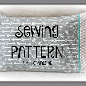 Sewing PDF Tutorial Burrito Pillowcase 4 sizes included travel, standard, queen & king size Pattern Instant Download image 2