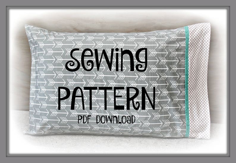 Sewing PDF Tutorial Burrito Pillowcase 4 sizes included travel, standard, queen & king size Pattern Instant Download image 2