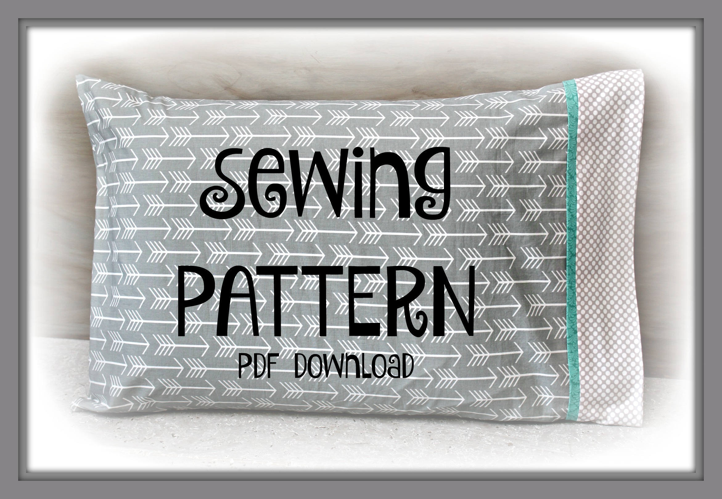 Sewing PDF Tutorial burrito Pillowcase 3 Sizes Included Etsy