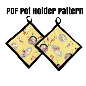 Basic Hot Pad PDF Pattern - Tutorial - Sewing - Pot Holder