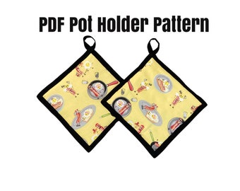 Basic Hot Pad PDF Pattern - Tutorial - Sewing - Pot Holder
