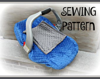 Pattern - Tutorial - Cozy Carseat Cover - Carseat Cover - DIY - INSTANT DOWNLOAD - Minky/Fleece
