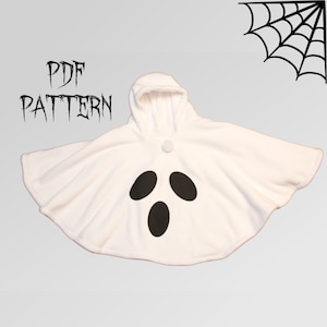DIY PATTERN/Tutorial - PDF Ghost Poncho - Instant download - Poncho -6-12 months,  Toddler -Youth - Adult -