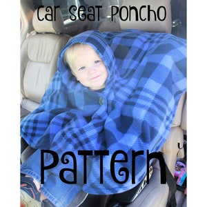 PDF PATTERN -Carseat Poncho - Instant download - Poncho - Toddler - Carseat Poncho - Carseat Canopy