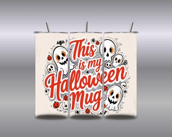Halloween Ghost Tumbler Wrap: 30oz Skinny Sublimation Design (Digital Download)