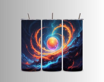 Cosmic Galaxy Tumbler Wraps - 30 Unzen digitaler Download, Space Energy Abstrakt Planet Designs, Sublimations-JPEGs