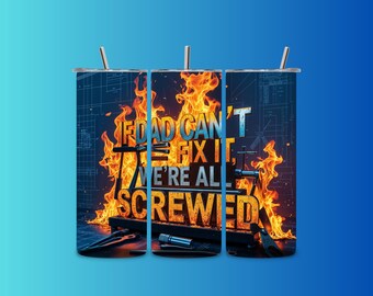 Funny Dad Tumbler Wraps: Tool Shop PNG 4-Pack (Digital Download)