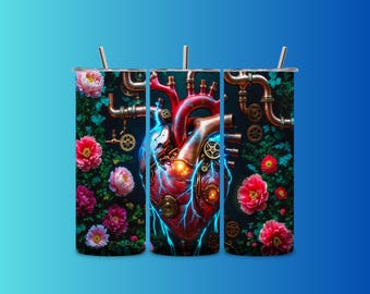 Steampunk Heart Tumbler Wrap Bundle – Digital Download 24pk