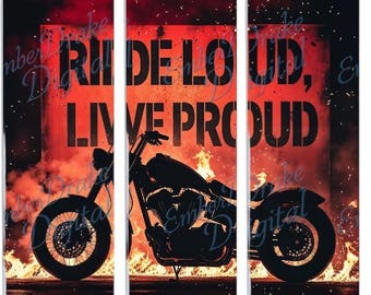 Biker Flames Tumbler Wrap - 30 Unzen Digitaler Download - 4er Pack Grunge Motorrad Flammen + Rauch Sublimation