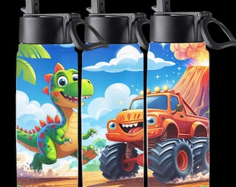 Volcano Adventure 6er-Pack Dinosaurier Monstertruck Wrap-Bundle für 18oz Becher gerade