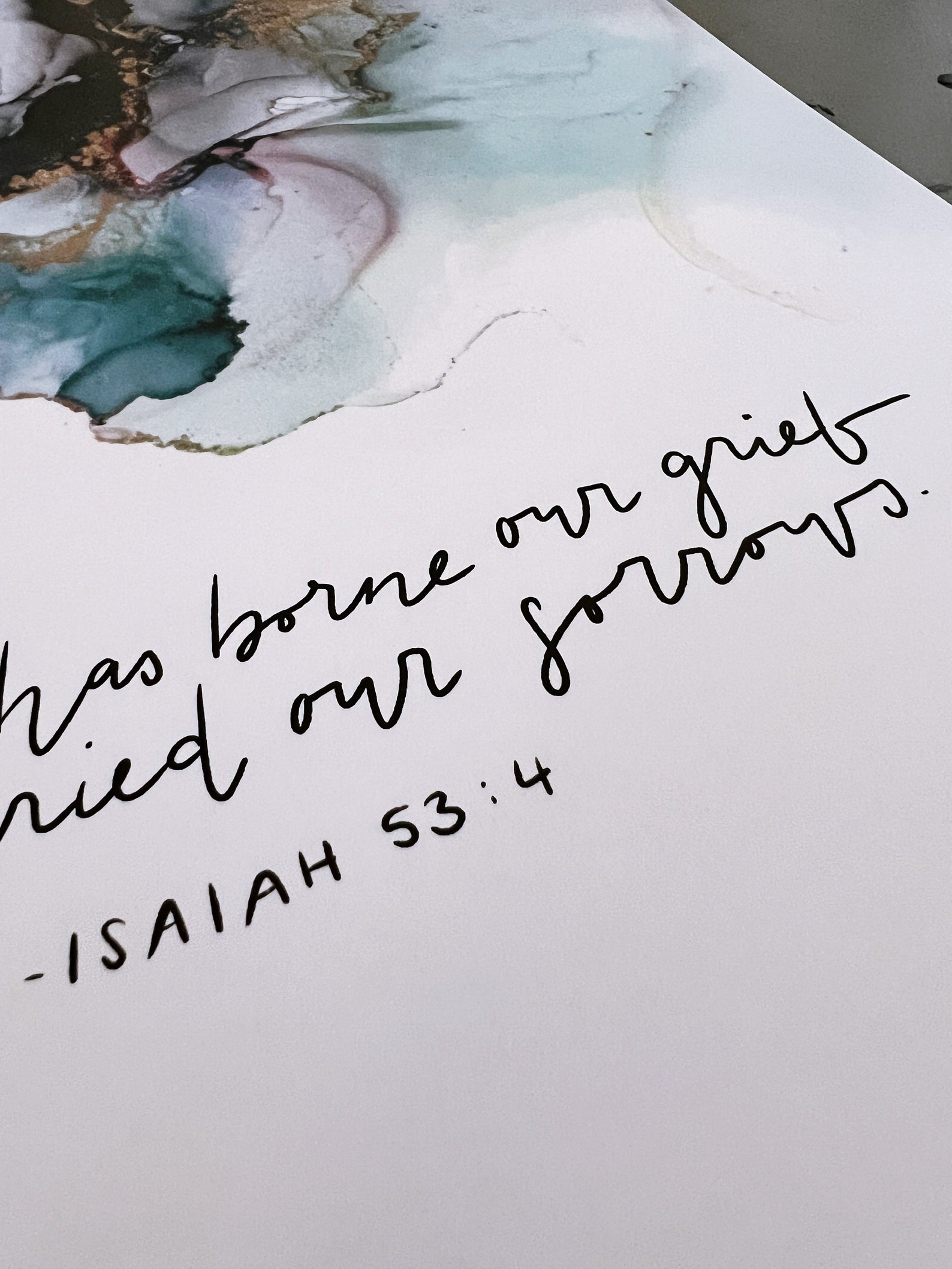 Surely He Has Borne Our Griefs and Carried Our Sorrows Bible Verse Wall ...