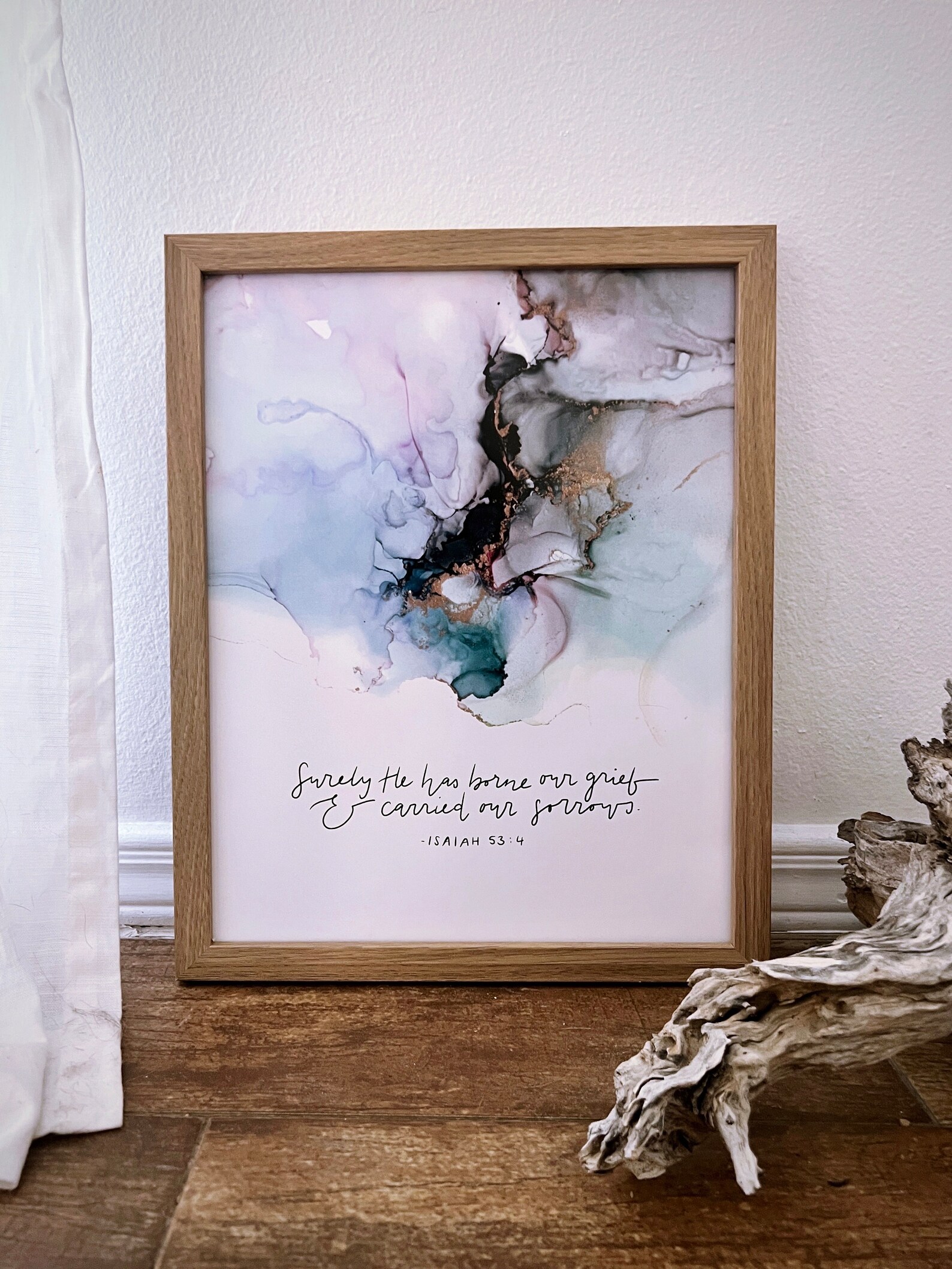 Surely He Has Borne Our Griefs and Carried Our Sorrows Bible Verse Wall ...