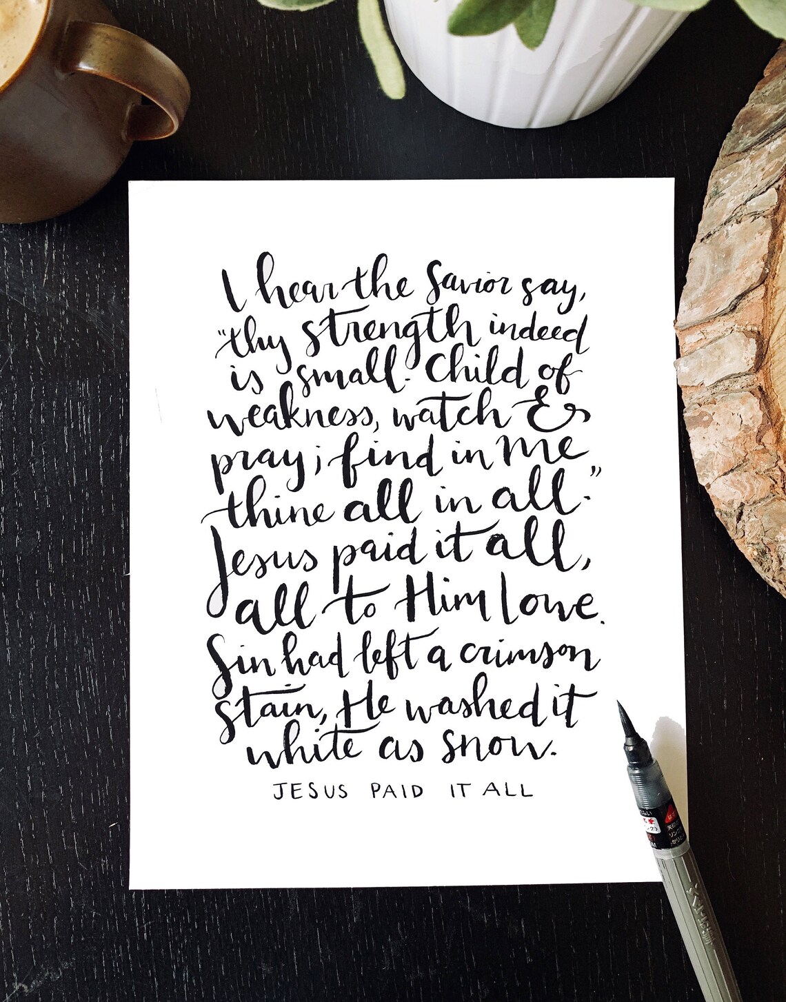 Jesus Paid It All Printable Christian Wall Art 8x10 | Etsy