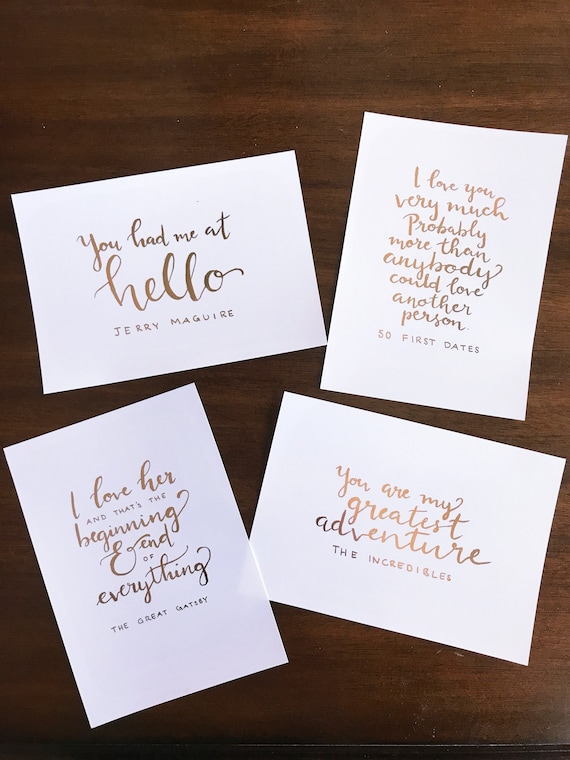 Movie Love Quotes Wedding Centerpieces Set Of 12 Etsy