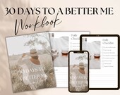 30 Days To A Better Me Workbook | Personal Development Workbook | Self Growth Guidebook | That Girl Planner | Build Your Dream Life