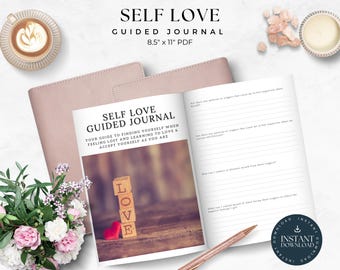 Selbstliebe Journal, GoodNotes digitale & druckbare PDFs, geführte Arbeitsmappe für das Selbstwertgefühl, Love Yourself, Wellness, Selbstfürsorgeplaner, dieses Mädchen