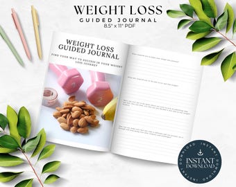 Weight Loss Journal, GoodNotes Digital & Printable PDFs, Fitness Planner, Healthy Lifestyle, iPad, Mindset, Lose Weight Tracker, Meal Plan