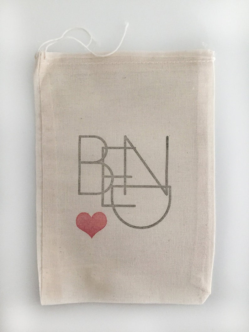 Bend Oregon Heart BAG ONLY for Wedding Welcome Bag or Party Favor image 1