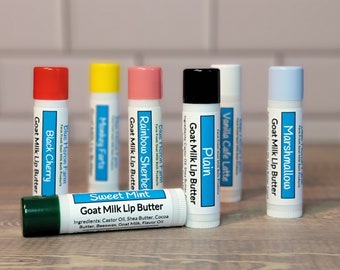 Two Goat Milk Lip Butter Set, Hydrating Lip Balm Favors