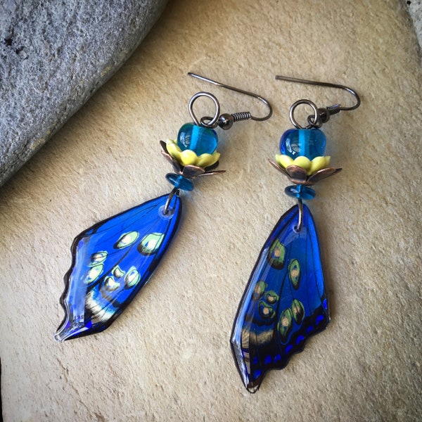 OOAK Artisan Resin Butterfly Earrings