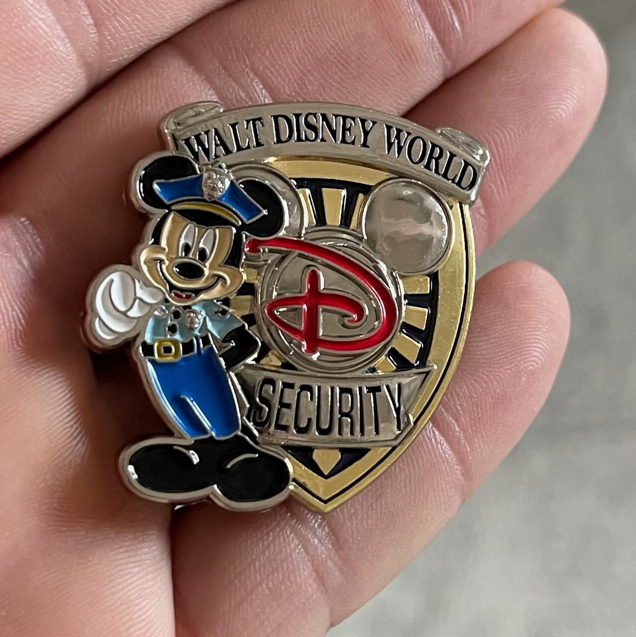Disney Security Badge-mickey Mouse Enamel PIN - Etsy