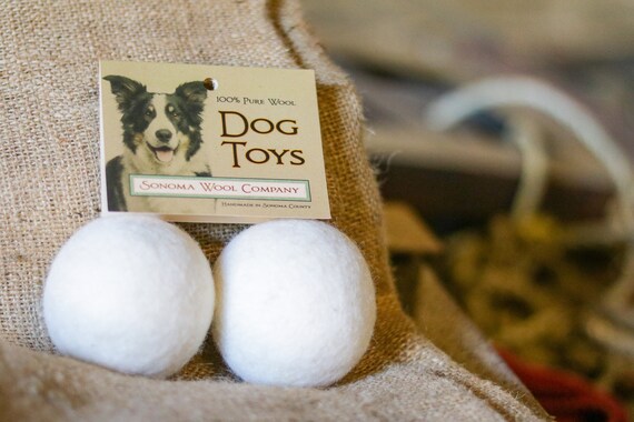 wool ball dog toy