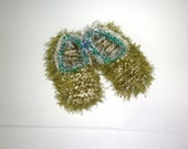 2_Knitted pantoufles / Knitted chaussettes / chaussons filles filles chaussettes / / or chaussons / chaussettes d'or / enfants nous taille 5-7 / confortable