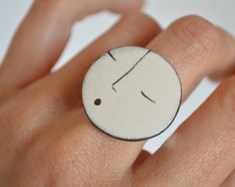 Ceramic ring. Ceramic jewelry