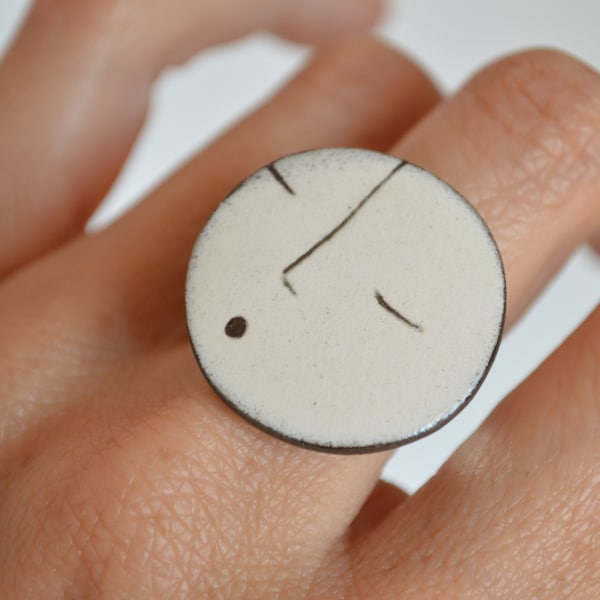 Ceramic ring. Ceramic jewelry