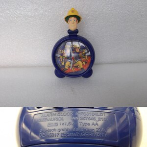 Child Alarm Clock Fireman Sam , Made in Germany , Free Shipping