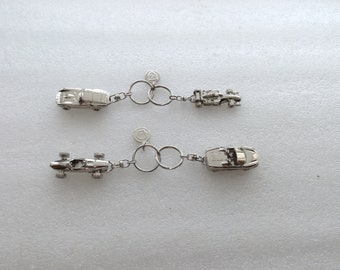 Set of 4 Shell V-Power Luxury Original Ferrari 250 GTO, F156, Enzo, F2007, Collectible Keychain, Key Rings, Chrome, Free Worldwide Shipping