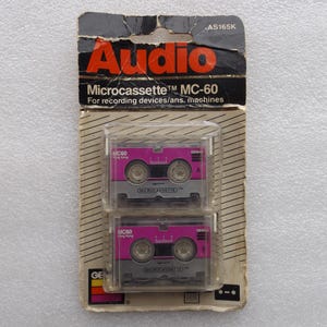 Gemini Audio MC-60 Microcassette AS165K , 1 Pack , 2 Total Tapes , Dictaphone Tapes , NEW , Tape Factory Sealed , Free Worldwide Shipping