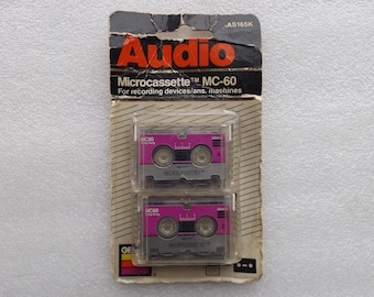 Gemini Audio MC-60 Microcassette AS165K , 1 Pack , 2 Total Tapes , Dictaphone Tapes , NEW , Tape Factory Sealed , Free Worldwide Shipping