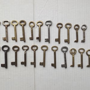 Lot de 22 clés anciennes vintage, livraison gratuite