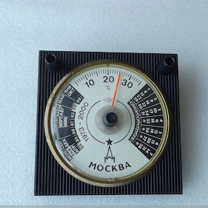 Vintage Ussr Desk Thermometer , EXCELLENT , Free Worldwide Shipping