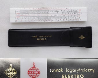Rare Vintage Slide Rule SKALA Elektro , Made in Poland 1970s , Free Worldwide Shipping