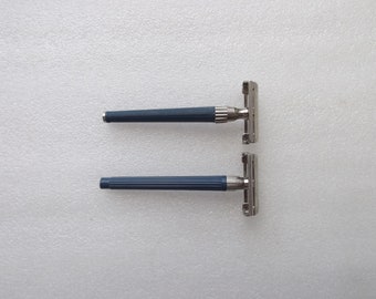 2 x Vintage Gillette Super Slimtwist Safety Razors Made in England (A2 - 1980's) and (X1 - 1977's) , Free Worldwide Shipping