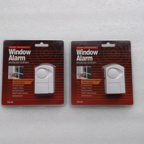 2 x Siren Alarm , Window Or Door Alarm , Home Security , Brand  New / Sealed , Free Worldwide Shipping