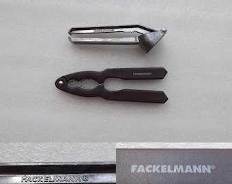 2 x Vintage Kitchen Utensils FACKELMANN , Nutcracker  and Garlic Press , Vintage Aluminum Kitchen Tools , FREE SHIPPING
