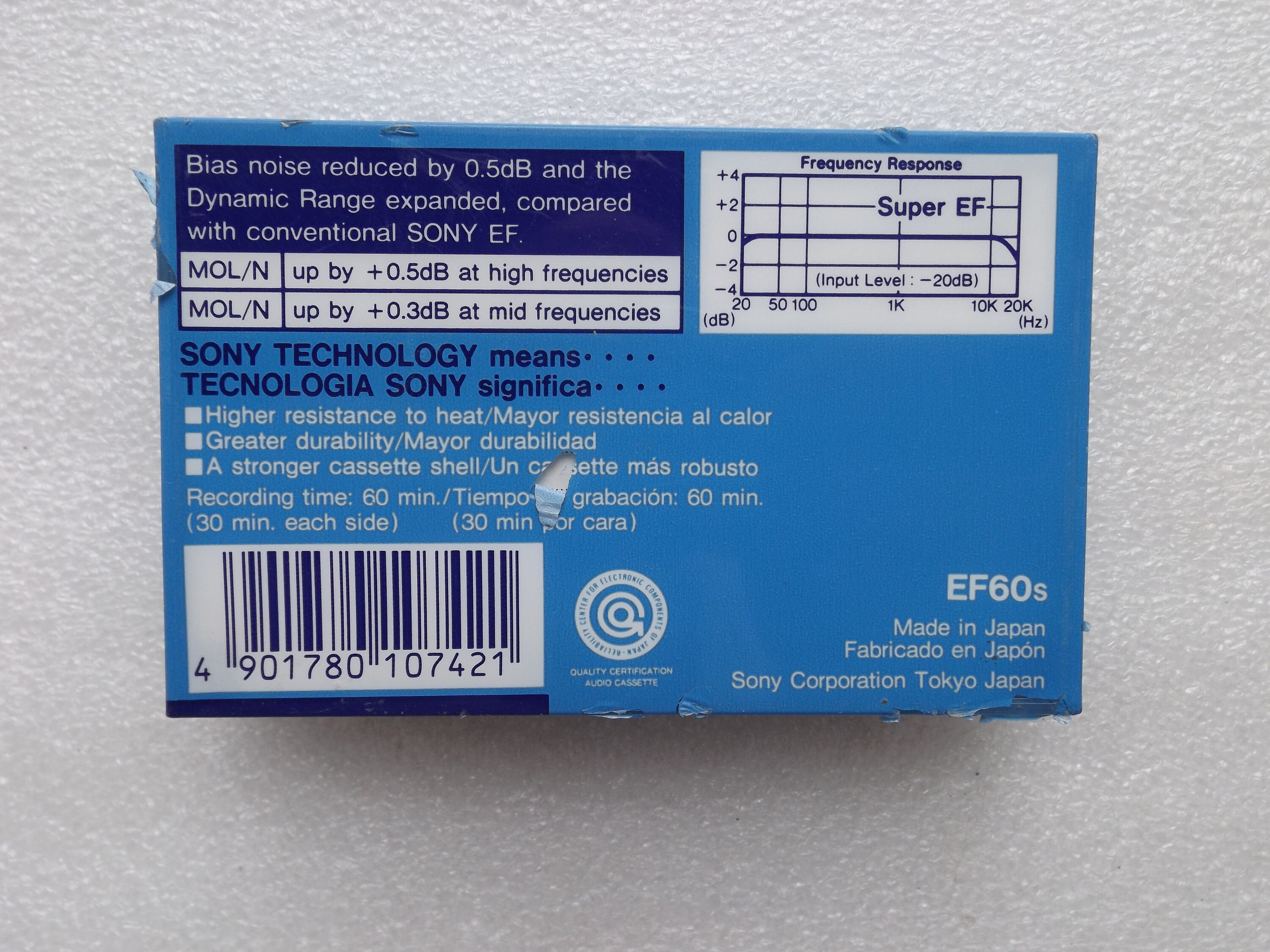 Fidelity Elite 8x10フィルムカセット 2個セット 2 X Audio Cassette Blank Tape , SONY EF 60 (super and