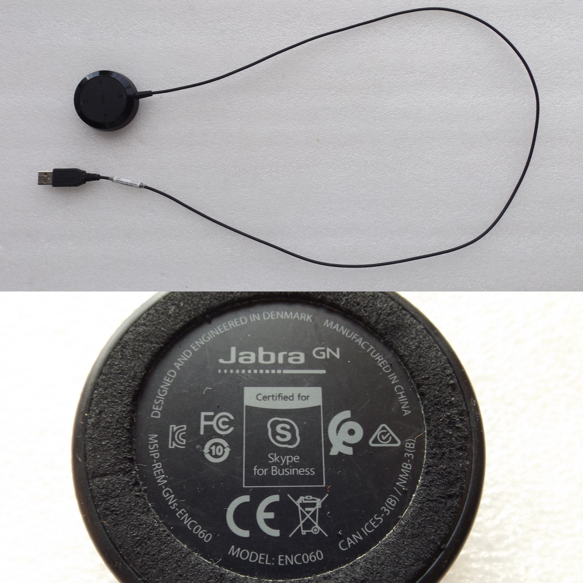 Jabra Evolve Msip-Rem-Gns-Enc060 ENC060 , USB/3.5mm Link UC  Controller  -  Preowned , Tested Fully Working , Free Worldwide Shipping