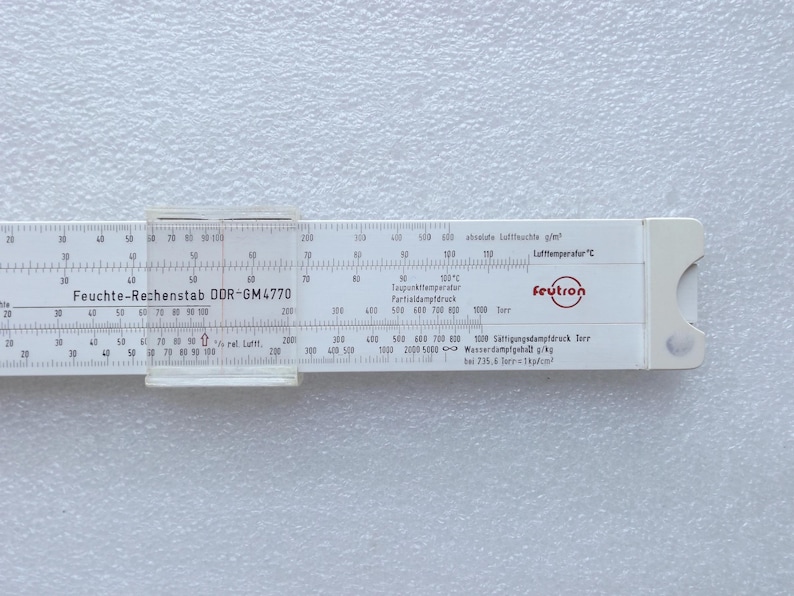 Super RARE Vintage Slide Rule Logarithmic Ruler Germany FEUTRON K.G ...